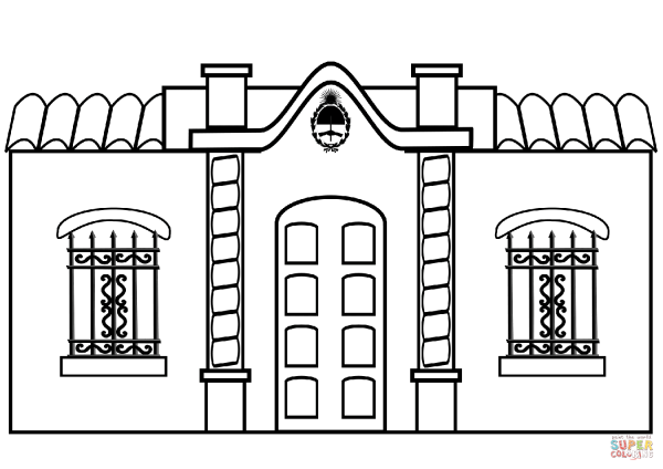 Раскраска здания