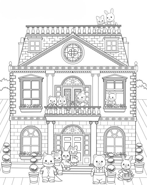 Раскраска Сильвания Фэмили дом