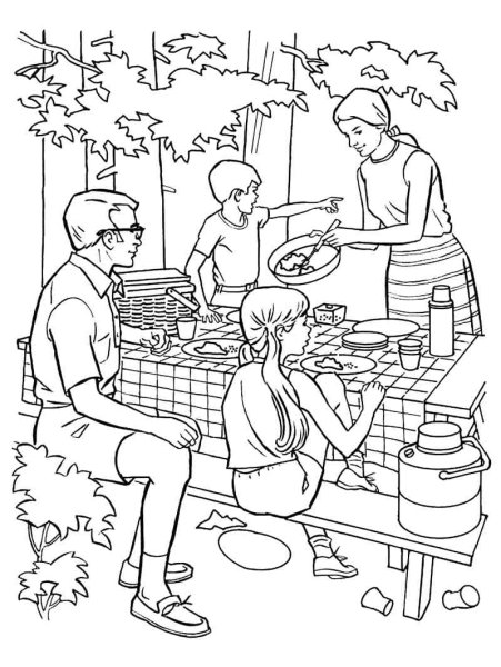 Раскраска семья