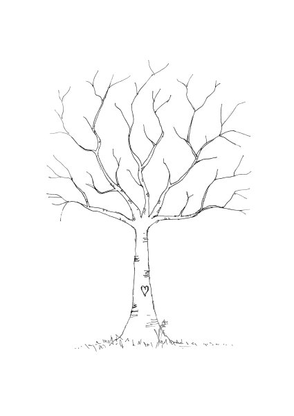 Трафареты дерева для детского сада