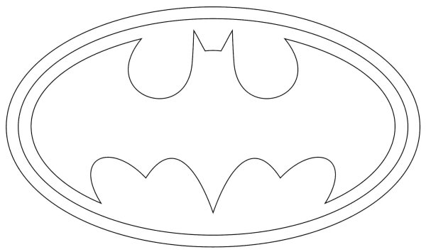 Знак Бэтмена раскраска