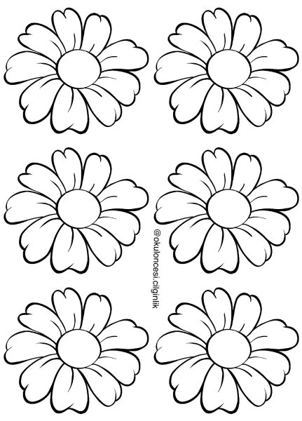 Трафарет цветка Ромашка