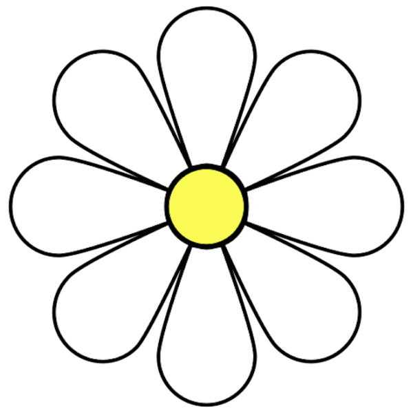 Трафарет ромашки