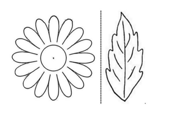 Ромашка трафарет для вырезания