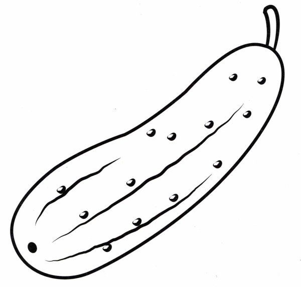 Огурец раскраска