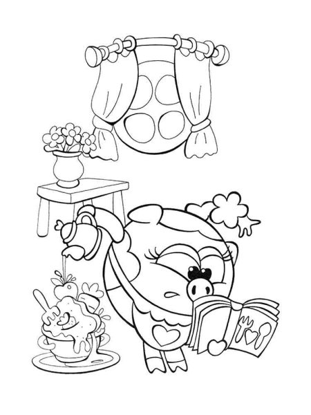 Домик Нюши раскраска