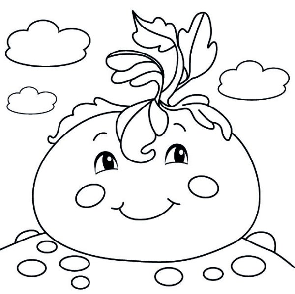 Репка раскраска для малышей