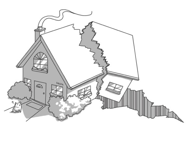 Землетрясение раскраска