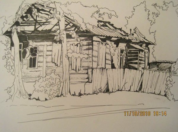 Русские избы Графика