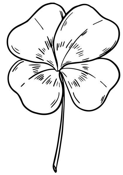 Клевер рисунок для раскрашивания