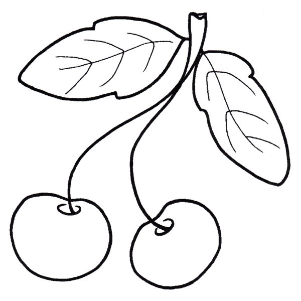 Раскраска ягода вишня