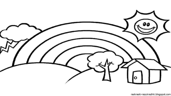 Радуга для раскрашивания