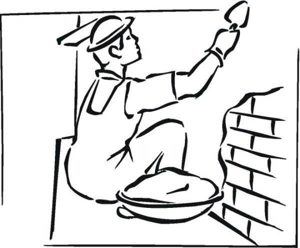 Штукатур раскраска для детей