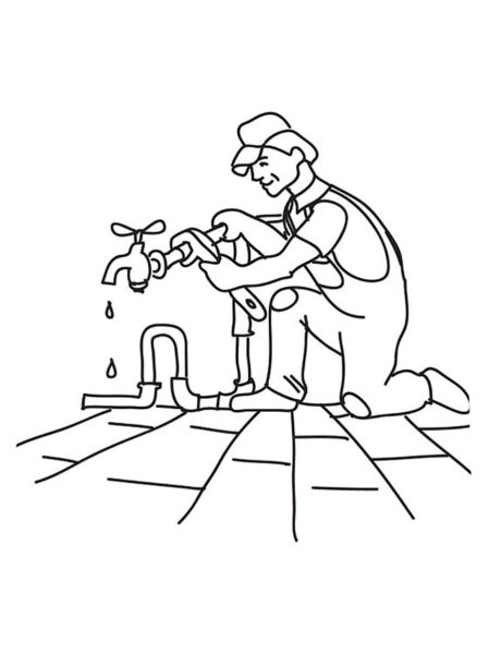 Раскраска сантехника