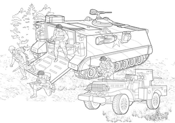 Раскраска боевой техники