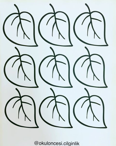 Яблоко с листом контур