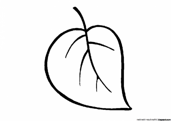 Раскраска листья деревьев для детей