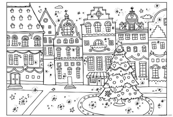 Раскраска город для детей