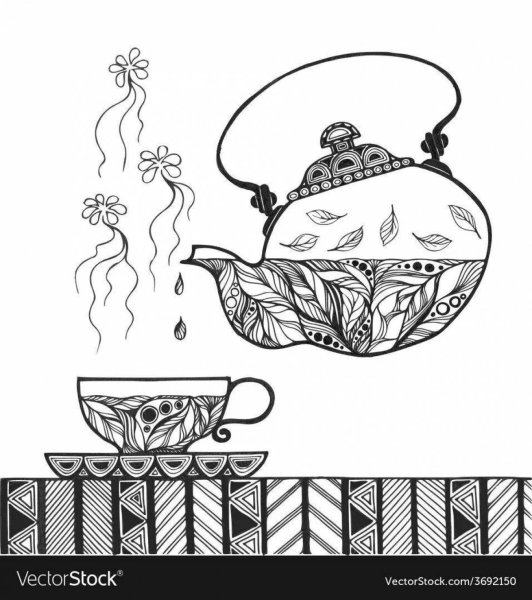 Чайная церемония в графике