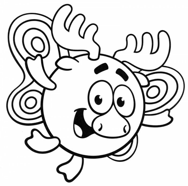 Детские раскраски Смешарики Лосяш