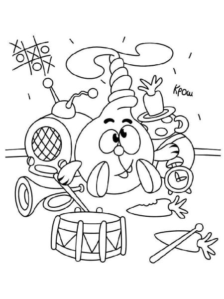 Раскраска Смешарики Люсьен