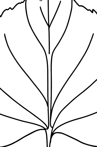 Листик раскраска