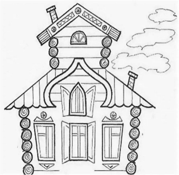 Сказочный Терем раскраска