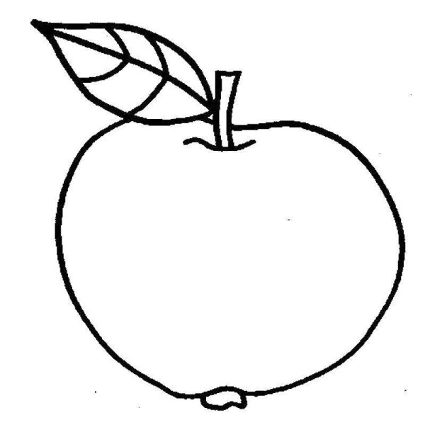 Яблоко раскраска для детей