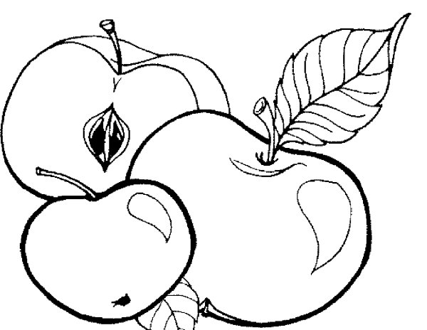 Яблоко раскраска