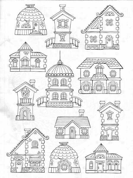 Раскраски разных домов