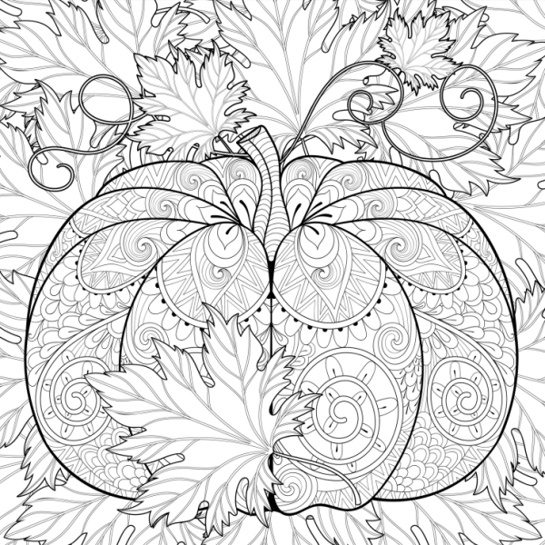 Антистрессовые раскраски листья