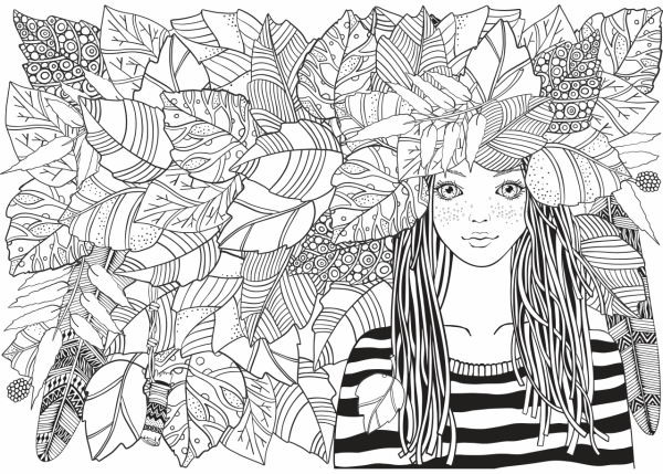 Раскраска антистресс осень