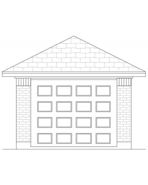 Раскраска кирпичный домик