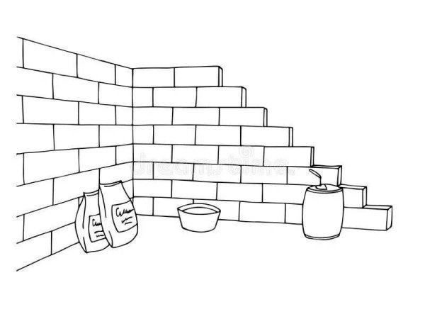 Кирпич раскраска