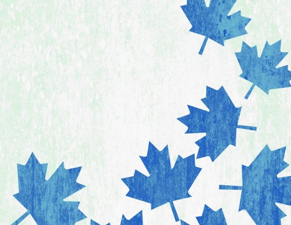 Синие листья иллюстрация