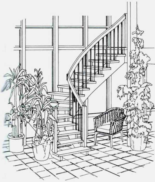 Лестница раскраска