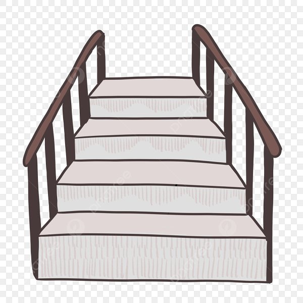 Рисунок ступеньки для выхода с ручкой