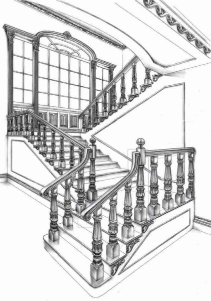 Эскиз лестницы