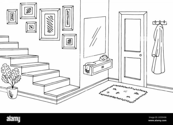 Коридор раскраска