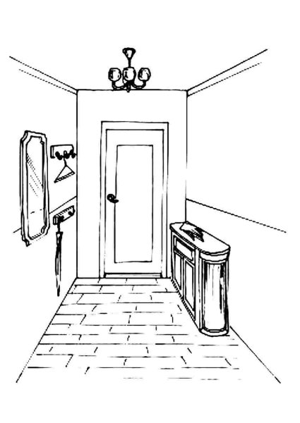 Прихожая раскраска