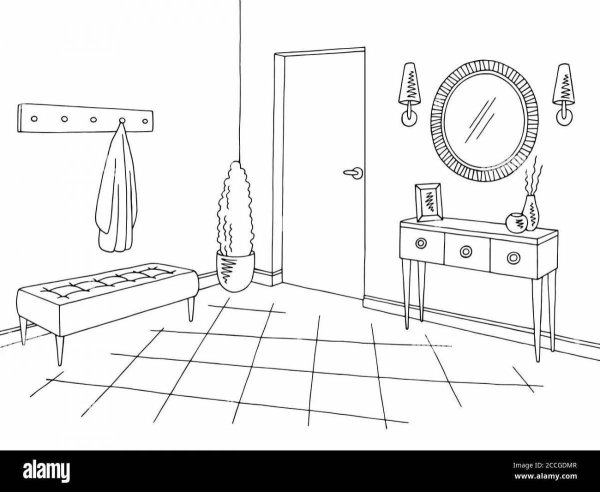 Прихожая для бумажной куклы