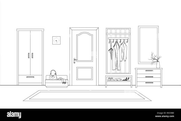 Прихожая раскраска