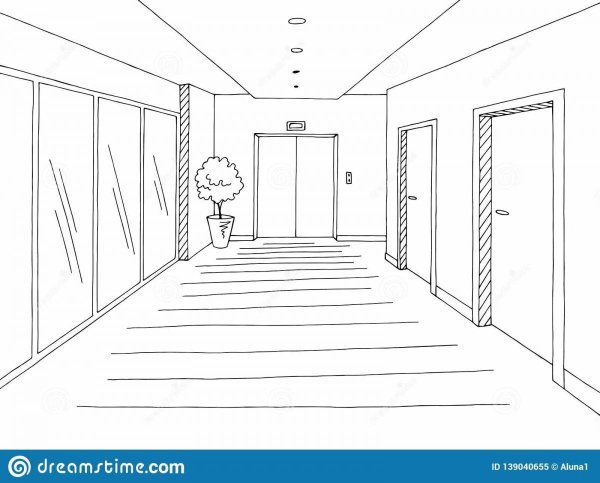 Коридор раскраска