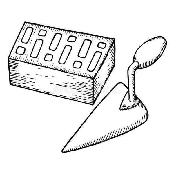 Кирпич раскраска