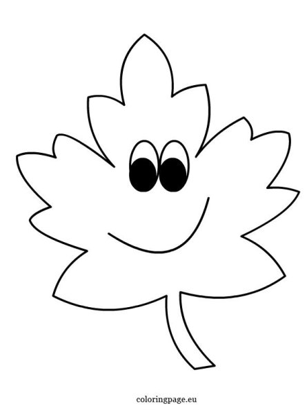 Трафареты листьев с глазками