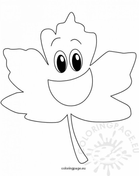 Раскраска Веселые листики