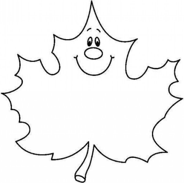 Весёлые осенние листочки раскраска