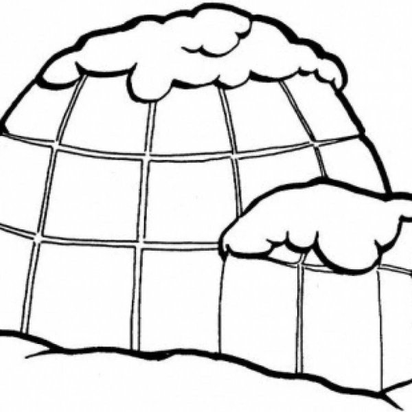 Igloo раскраска для детей