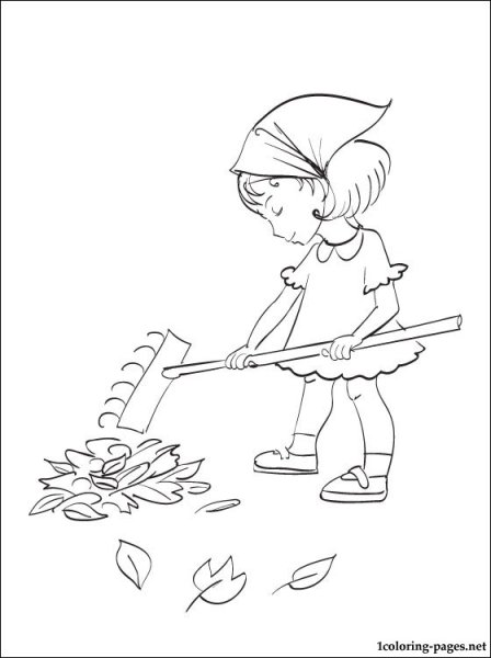 Субботник раскраска для детей