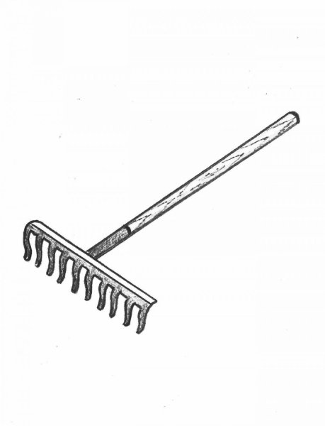 Грабли раскраска